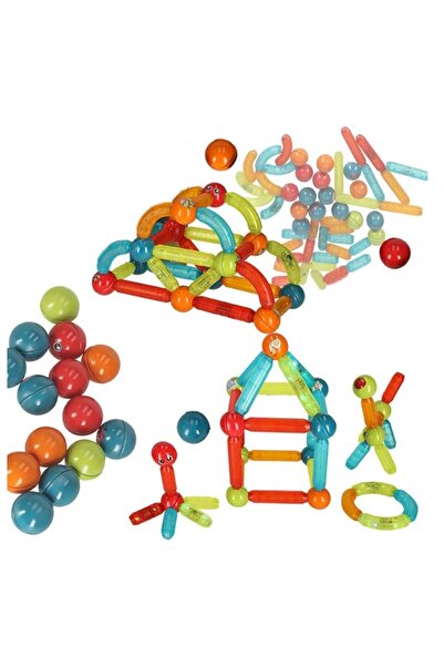 Glow Goods Interactive Magnetic Blocks with 3D Lights, Educational and Creative, 52 Pieces, Multicolor