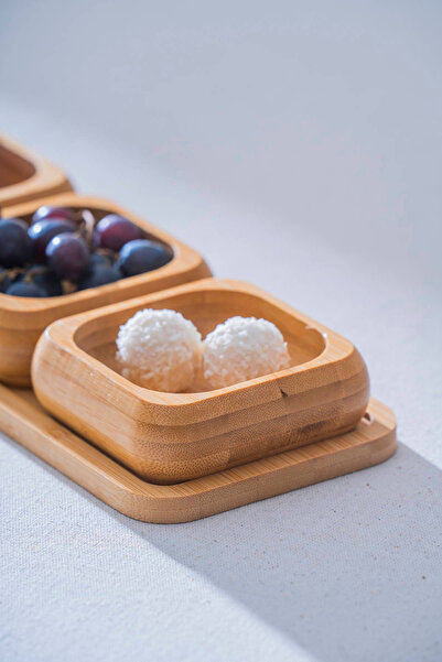 ACAR Set of 3 Presentation Bowls with Bamboo Tray