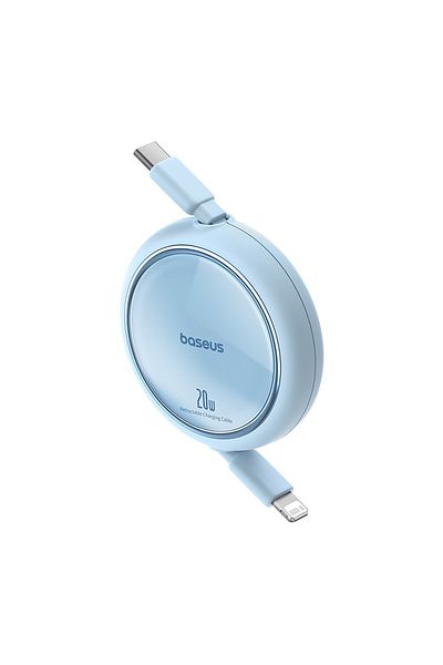 Baseus Kabel przewód zwijany Free2Pull USB-C - iPhone Lightning 20W 1m - niebieski