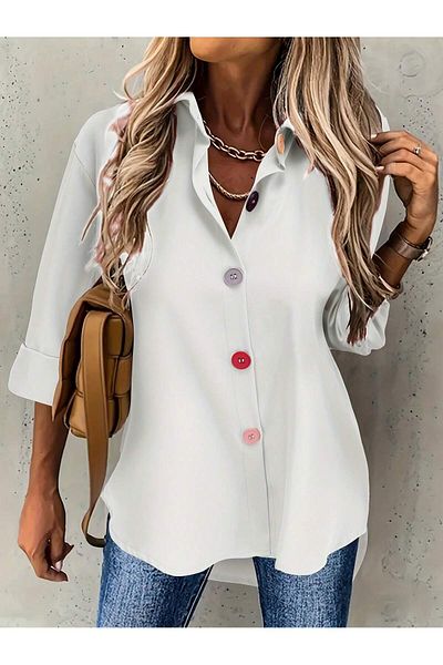 StreetWear Outlet Women's Shirt, Casual, Loose Fit, With Buttons in Different Colors