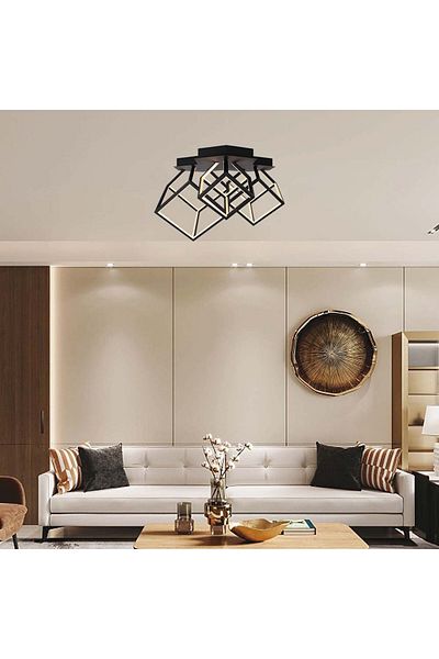 V-TAC LED ceiling light 15342, 46W, 4900lm, warm light, IP20, black,