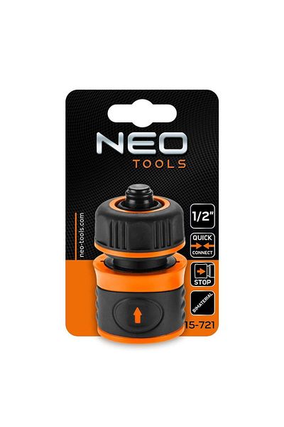 NEO Cupla rapida, cu stop, bimaterial, 1/2&#8243;,