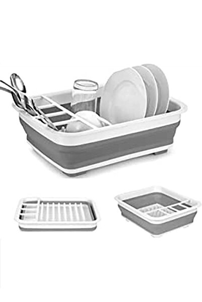 N2Y رف تجفيف الأطباق القابل للطي، منظم أدوات الطعام في المطبخ