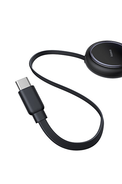 Baseus Kabel przewód zwijany USB-C - 2 x USB-C Bright Mirror Series 100W 1m - czarny