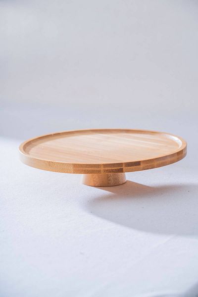 ACAR Bamboo Footed Presentation Plate - 24.5 cm