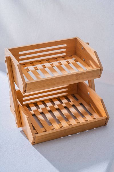 ACAR Bamboo Two Storey Presentation Plate - 33 cm
