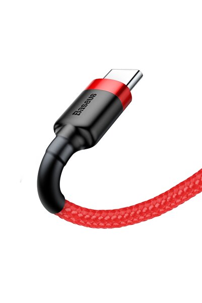 Baseus Wytrzymały elastyczny kabel przewód USB USB-C QC3.0 3A 1M czerwony