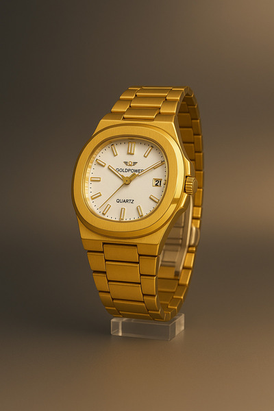 Goldpower Model Luxury Steel Patek Model Men's Wristwatch with Calendar