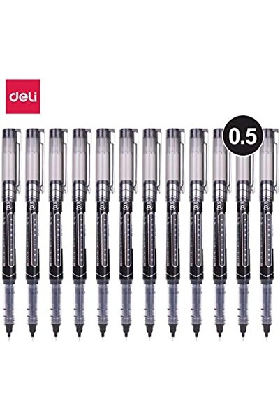 Deli ROLLER PEN .5MM BLACK MATE (1X12)