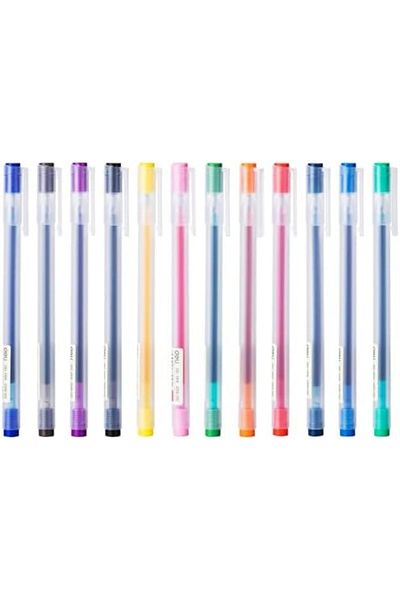 Deli Gel Pen 12 Color Bullet Tip 0.5 mm (EG119-12C)