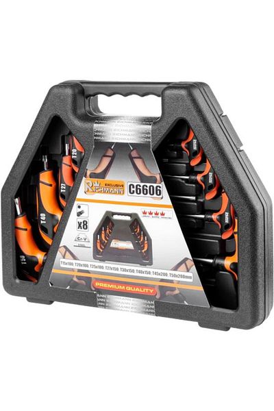 richmann exclusive Torx wrenches with T handle, 8 pcs, T15-T50 mm, RICHMANN EXCLUSIVE