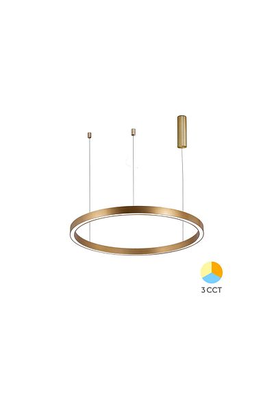 Braytron Lampă suspendată decorativă LED Lina, 45W, 3 în 1, aurie