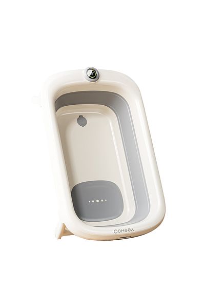 Little Mom Cadita pliabila Little Mom cu termometru electronic incorporat Grey