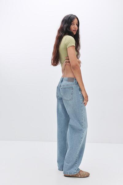 Pull & Bear Low-rise straight leg jeans