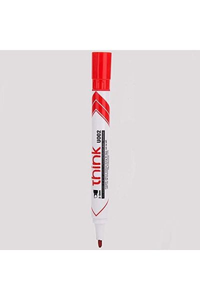 Deli Think 2-5mm Chisel Tip Dry Erase Markers 1x12 Pieces, Red