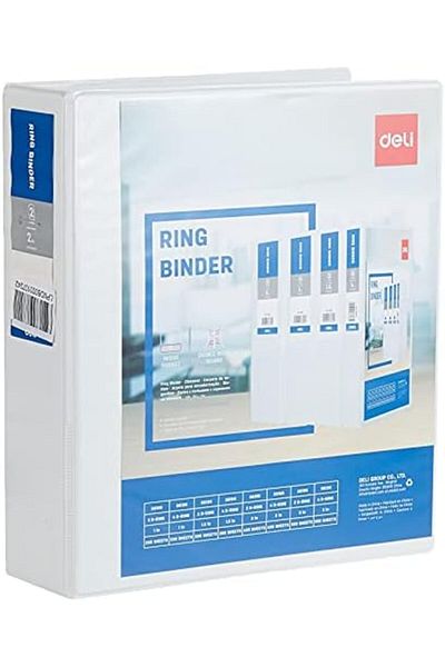 Deli 2’2 D View White Ring Binder