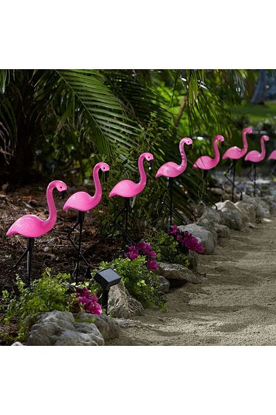 Strend Pro Lampa solara pentru gradina, 3 flamingo, 18x6x52 cm, Strend Pro