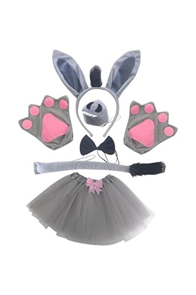 Glow Goods Set costum de petrecere pentru fete, model măgar - 7 piese