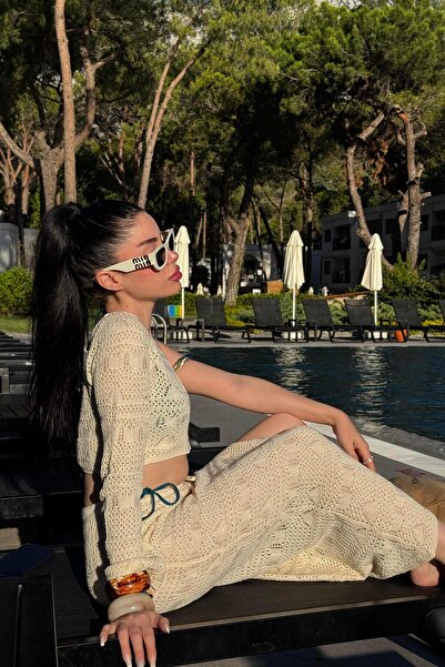 Gizem Ecemiş Leroy Tek Kol Bohem Beachwear Takım