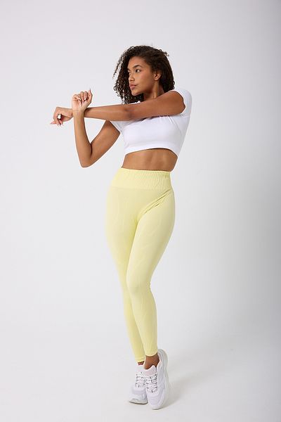 FOREVER MORE Model Wick Leggings cu talie înaltă cu efect de ridicare, cu spatele cu dungi, fără sudură