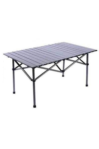 Mercaton Mercaton Folding Table, for Garden or Camping, HDPE Plastic, Waterproof, 95x56x50 cm, Gray