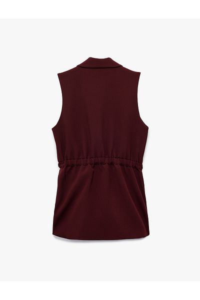 Koton Vestă lungă, fără mâneci, cu centură, cu căptușeală
