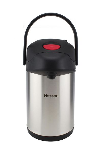Nessan By Styli Insulated Pump Flask, 3.5L Silver