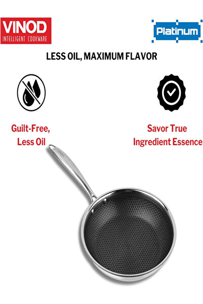 Vinod By Styli مقلاة فينود بلاتينيوم تريبلي من الفولاذ المقاوم للصدأ SAS Pro ...