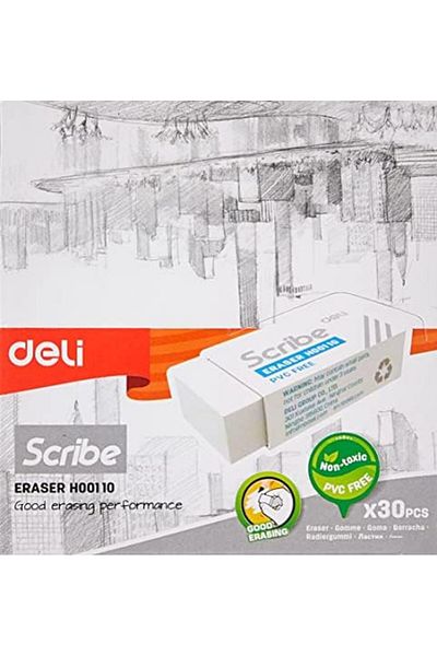 Deli Scribe Eraser H00110 (Pack of 30)