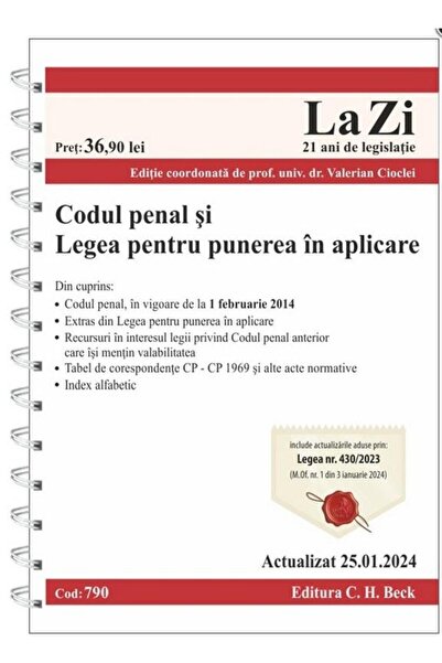 Editura CH Beck Codul penal si Legea pentru punerea in aplicare. C