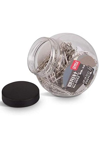 Deli Paper Clip 29mm, Black, 200/tube (E0052)