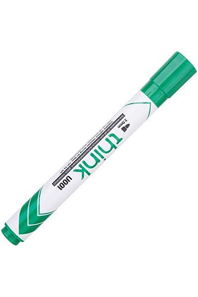 Deli Think 2.0 Mm Bullet Tip Dry Erase Markers, Green