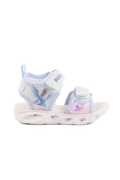 AYAKMOD Blue Velcro Lighted Baby Girl Sandals 018129 B