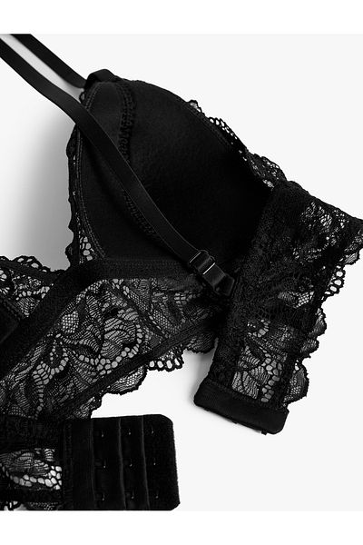 Koton Lace Detailed Comfortable Cutout Underwire Free Padding Bralet Bra