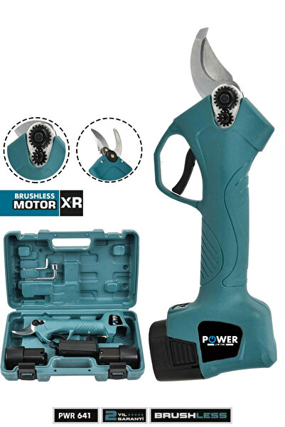 POWER BLACK ŞARJLI TEKLI DAL BUDAMA MAKASI 32 MM AĞIZ 21 V 1,5 AH