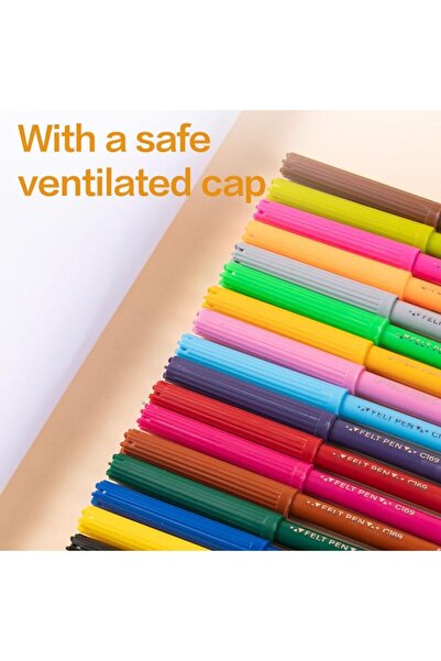 Deli EC169-24 Felt Pen Set – 24 Colors
