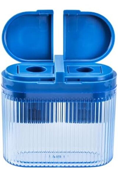 Deli EH553 Multifunctional Pencil Sharpener 2-hole Canister Design Assorted Color