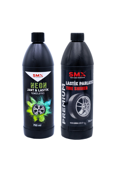 SMX Neon Jant & Lastik Temizleyici 750 ml.+ Lastik Parlatıcı 750 ml+ Lastik S...