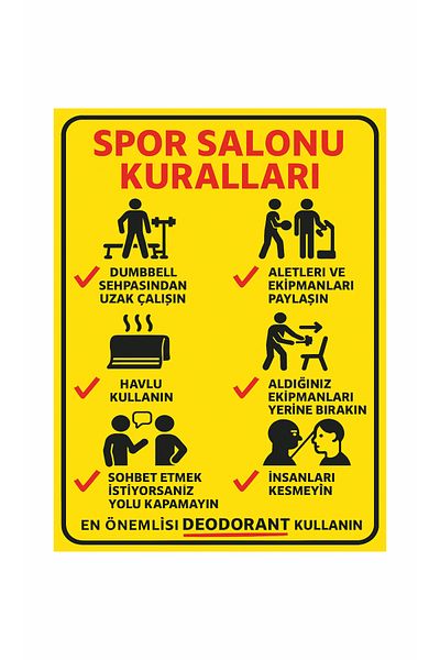 cicigünler Gym Warning Sign