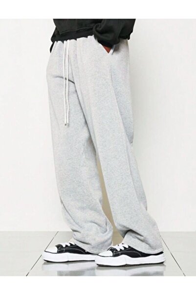 GERLAY Erkek gri düz paça eşofman altı