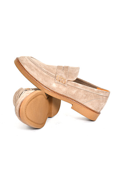 Tuna Hakiki Süet Deri Loafer Model Erkek Ayakkabı