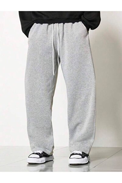 GERLAY Erkek gri düz paça eşofman altı