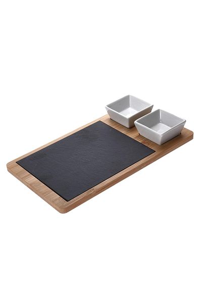 Cuisine Art By Styli Cuisine Art Bamboo 3Pcs Serving Slate With Handle