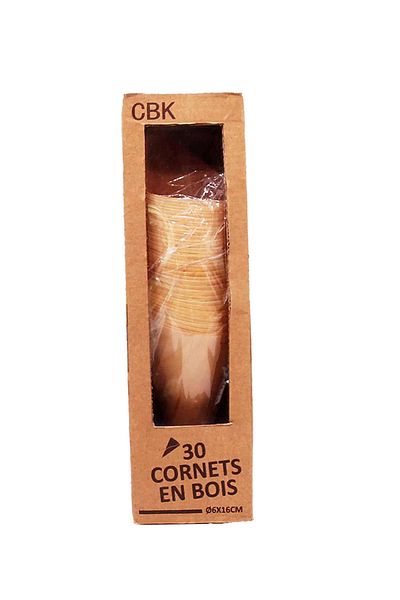 Cuisine Art By Styli CUISINE ART Wooden Cone Refill 30PCS/SET Waffle Cone Holder