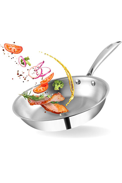 Vinod By Styli مقلاة فينود بلاتينيوم تريبلي من الفولاذ المقاوم للصدأ مقاس 20 سم