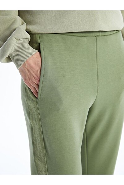 LC Waikiki Πράσινο γυναικείο παντελόνι με ελαστική μέση