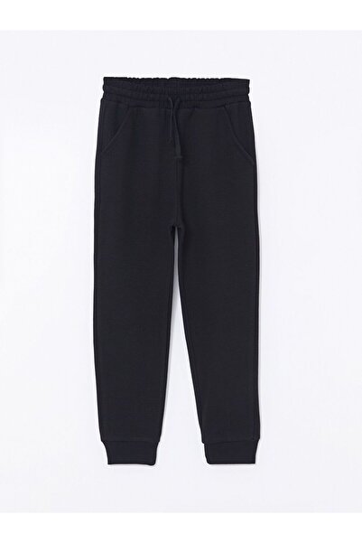 LC Waikiki Black Thick Basic Boy's Jogger Sweatpants with Elastic Waist