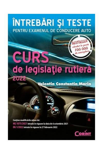 Editura Corint Curs de legislatie rutiera 2022. Intrebari si test