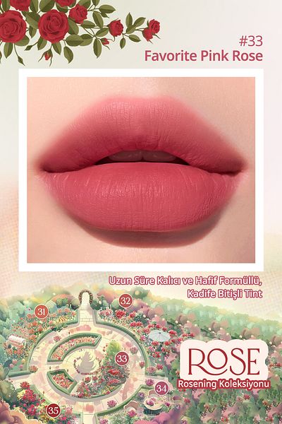 PERIPERA Tint Ink Airy Velvet with Long Lasting and Mild Formula Velvet Finish (33 Favorite Pink)