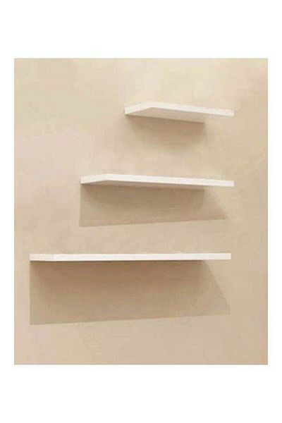 unbranded Qiangtai 3-Piece Floating Shelf Set - White
